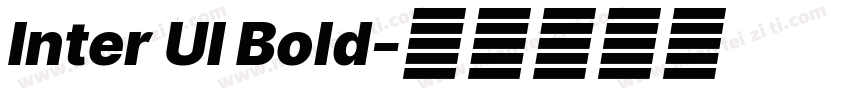 Inter UI Bold字体转换